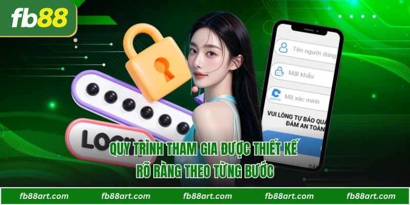 Quy trình tham gia được thiết kế rõ ràng theo từng bước